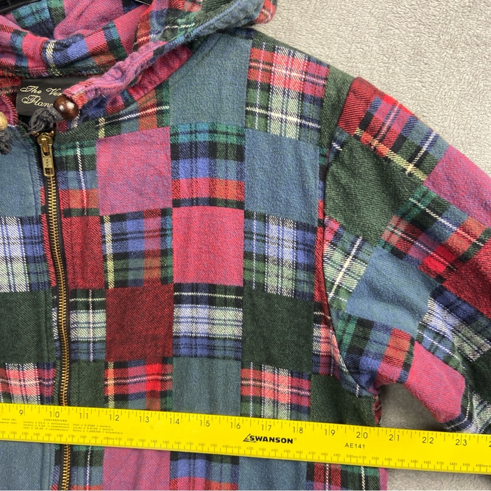 Vintage Vermont Flannel Co Jacket Full Zip Patchwork Granny Square Men’s Small - Picture 6 of 10